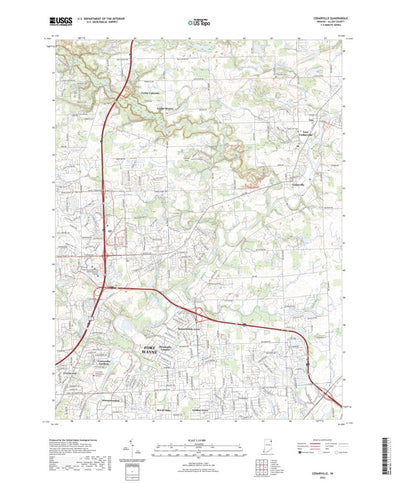 United States Geological Survey Cedarville, IN (2022, 24000-Scale) digital map