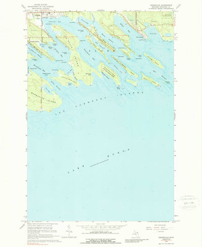 United States Geological Survey Cedarville, MI (1964, 24000-Scale) digital map