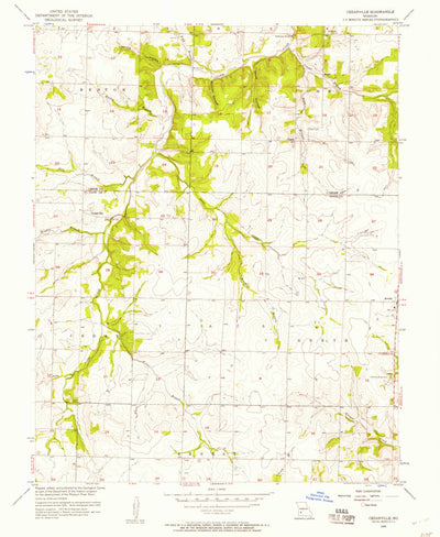 United States Geological Survey Cedarville, MO (1956, 24000-Scale) digital map