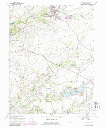 United States Geological Survey Cedarville, OH (1968, 24000-Scale) digital map