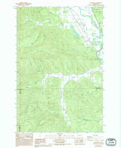 United States Geological Survey Cedarville, WA (1986, 24000-Scale) digital map