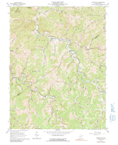 United States Geological Survey Cedarville, WV (1966, 24000-Scale) digital map