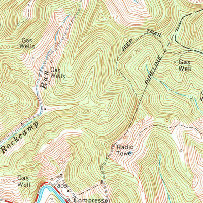 United States Geological Survey Cedarville, WV (1966, 24000-Scale) digital map