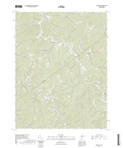 United States Geological Survey Cedarville, WV (2023, 24000-Scale) digital map
