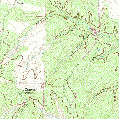 United States Geological Survey Cee Vee, TX (1966, 24000-Scale) digital map