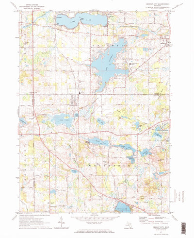 United States Geological Survey Cement City, MI (1971, 24000-Scale) digital map