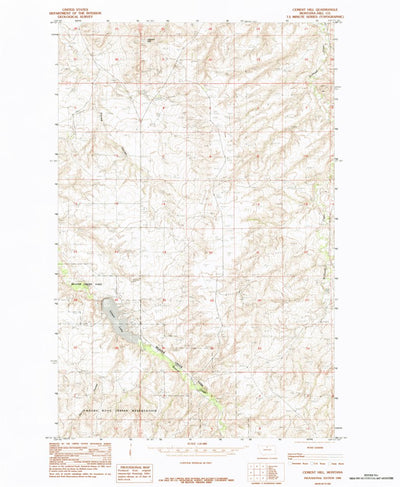 United States Geological Survey Cement Hill, MT (1984, 24000-Scale) digital map