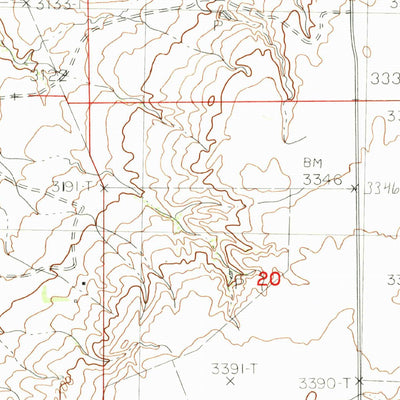 United States Geological Survey Cement Hill, MT (1984, 24000-Scale) digital map