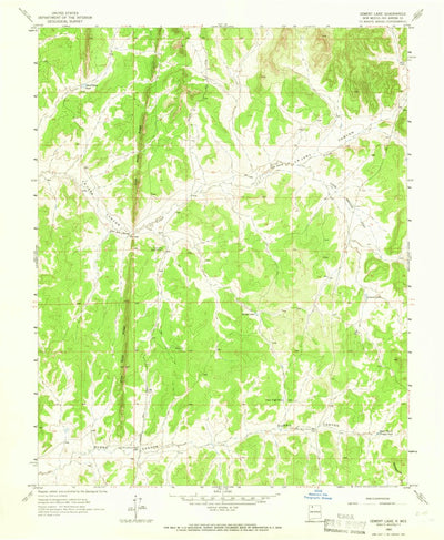 United States Geological Survey Cement Lake, NM (1963, 24000-Scale) digital map
