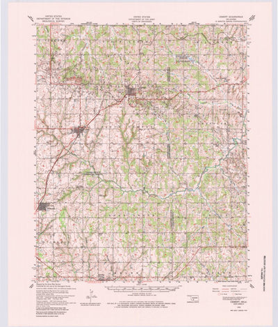 United States Geological Survey Cement, OK (1956, 62500-Scale) digital map