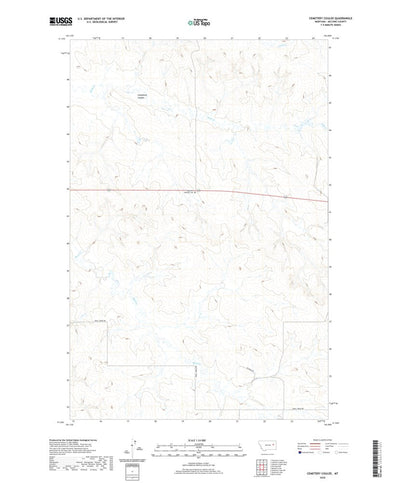 United States Geological Survey Cemetery Coulee, MT (2020, 24000-Scale) digital map