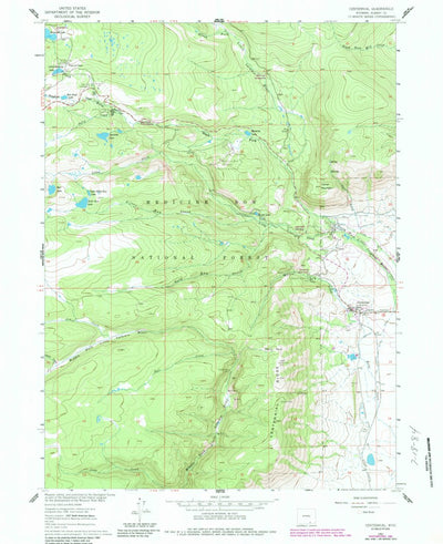 United States Geological Survey Centennial, WY (1961, 24000-Scale) digital map