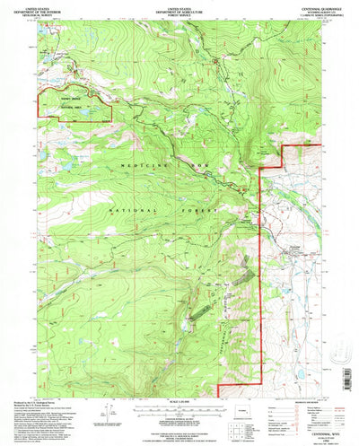 United States Geological Survey Centennial, WY (1992, 24000-Scale) digital map