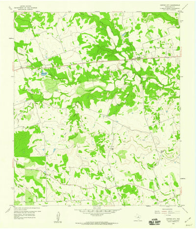 United States Geological Survey Center City, TX (1959, 24000-Scale) digital map