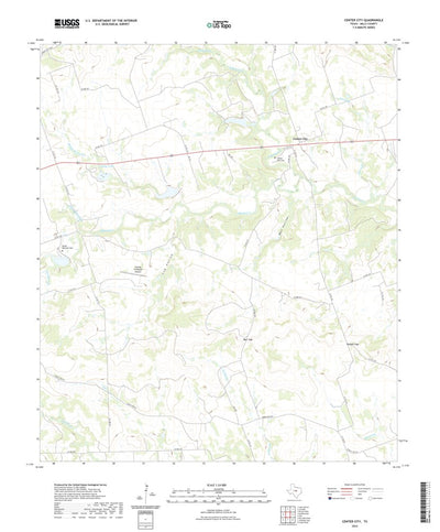 United States Geological Survey Center City, TX (2022, 24000-Scale) digital map