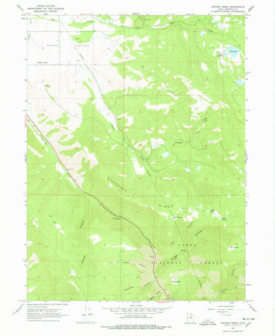 United States Geological Survey Center Creek, UT (1967, 24000-Scale) digital map