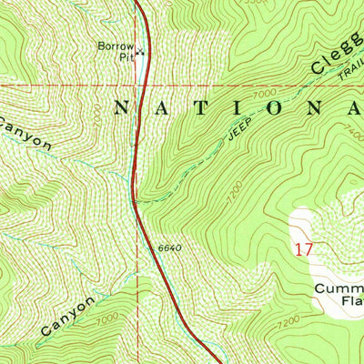 United States Geological Survey Center Creek, UT (1967, 24000-Scale) digital map