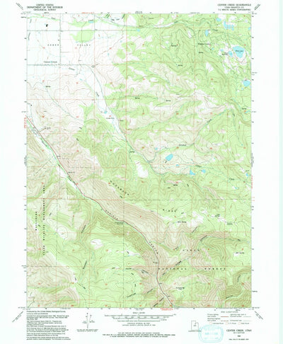 United States Geological Survey Center Creek, UT (1993, 24000-Scale) digital map