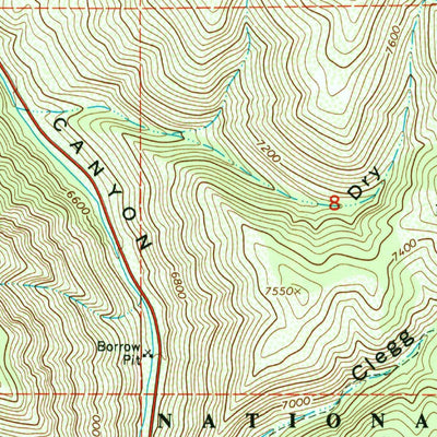 United States Geological Survey Center Creek, UT (1993, 24000-Scale) digital map