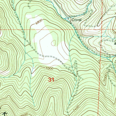 United States Geological Survey Center Creek, UT (1998, 24000-Scale) digital map