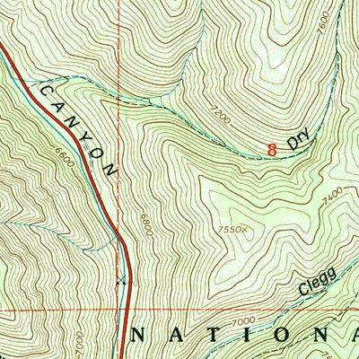United States Geological Survey Center Creek, UT (1998, 24000-Scale) digital map
