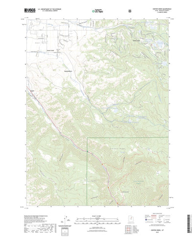 United States Geological Survey Center Creek, UT (2023, 24000-Scale) digital map
