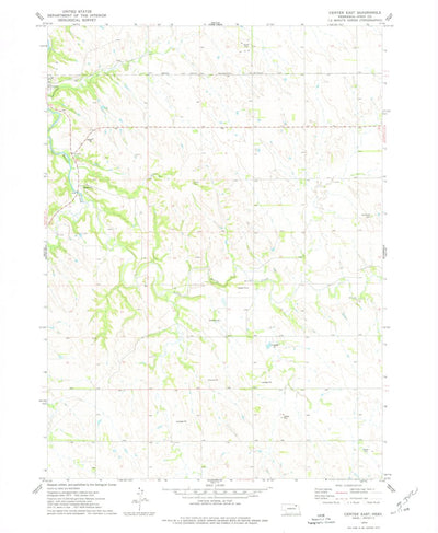 United States Geological Survey Center East, NE (1974, 24000-Scale) digital map