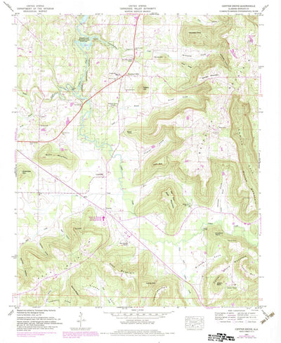 United States Geological Survey Center Grove, AL (1947, 24000-Scale) digital map