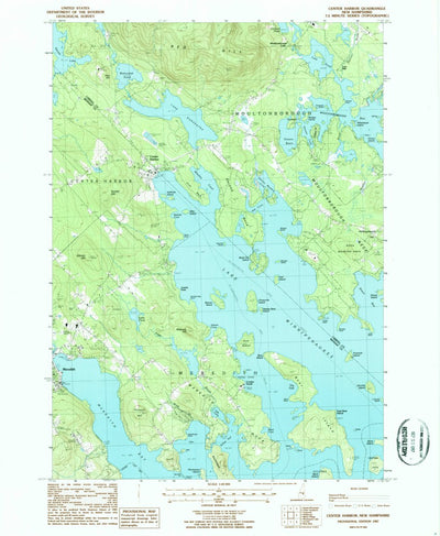 United States Geological Survey Center Harbor, NH (1987, 24000-Scale) digital map