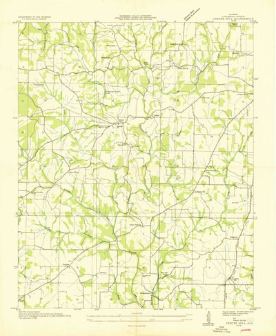 United States Geological Survey Center Hill, AL (1936, 24000-Scale) digital map