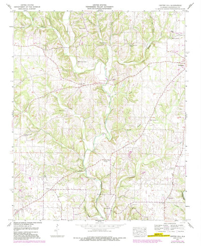 United States Geological Survey Center Hill, AL (1952, 24000-Scale) digital map