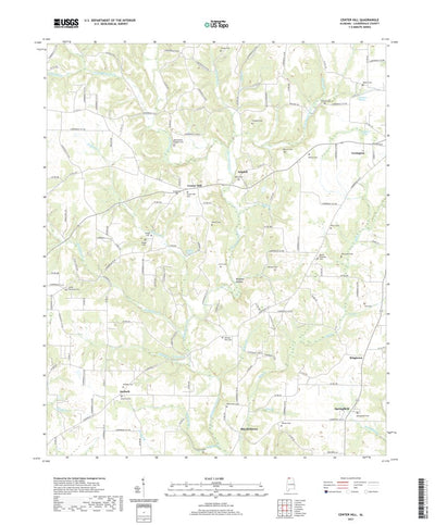 United States Geological Survey Center Hill, AL (2021, 24000-Scale) digital map