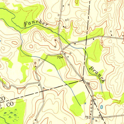 United States Geological Survey Center, KY (1953, 24000-Scale) digital map