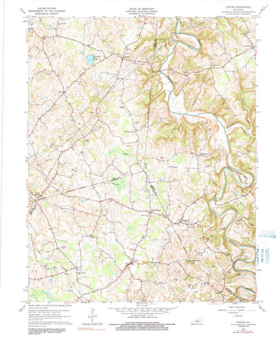 United States Geological Survey Center, KY (1961, 24000-Scale) digital map