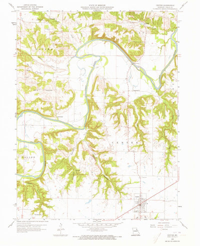 United States Geological Survey Center, MO (1959, 24000-Scale) digital map