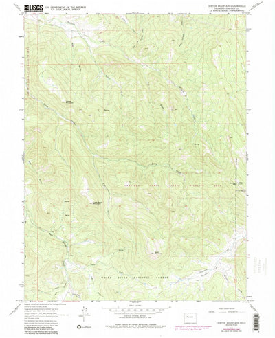 United States Geological Survey Center Mountain, CO (1963, 24000-Scale) digital map
