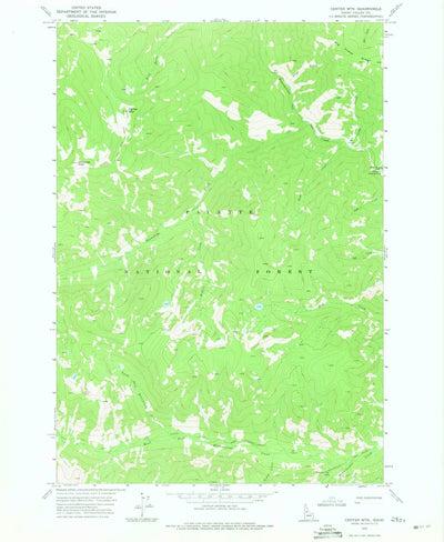 United States Geological Survey Center Mountain, ID (1973, 24000-Scale) digital map