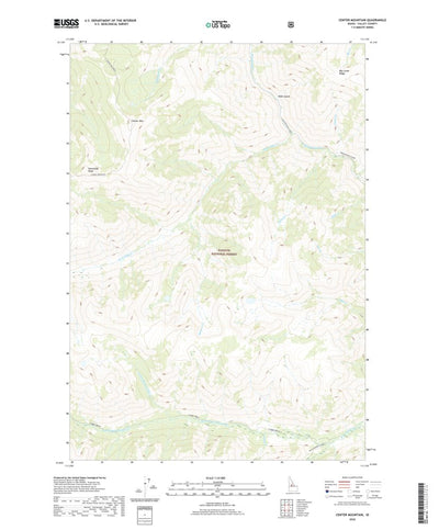 United States Geological Survey Center Mountain, ID (2020, 24000-Scale) digital map