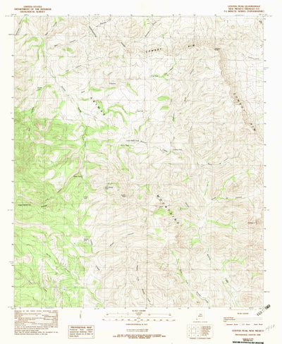 United States Geological Survey Center Peak, NM (1982, 24000-Scale) digital map