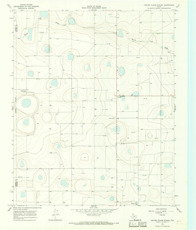 United States Geological Survey Center Plains School, TX (1965, 24000-Scale) digital map