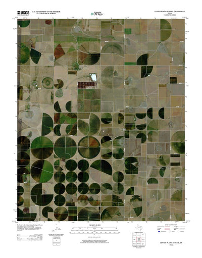 United States Geological Survey Center Plains School, TX (2010, 24000-Scale) digital map