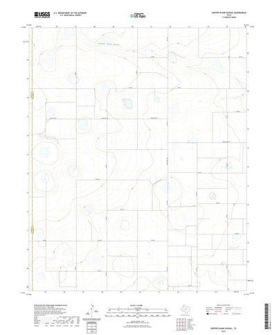 United States Geological Survey Center Plains School, TX (2022, 24000-Scale) digital map