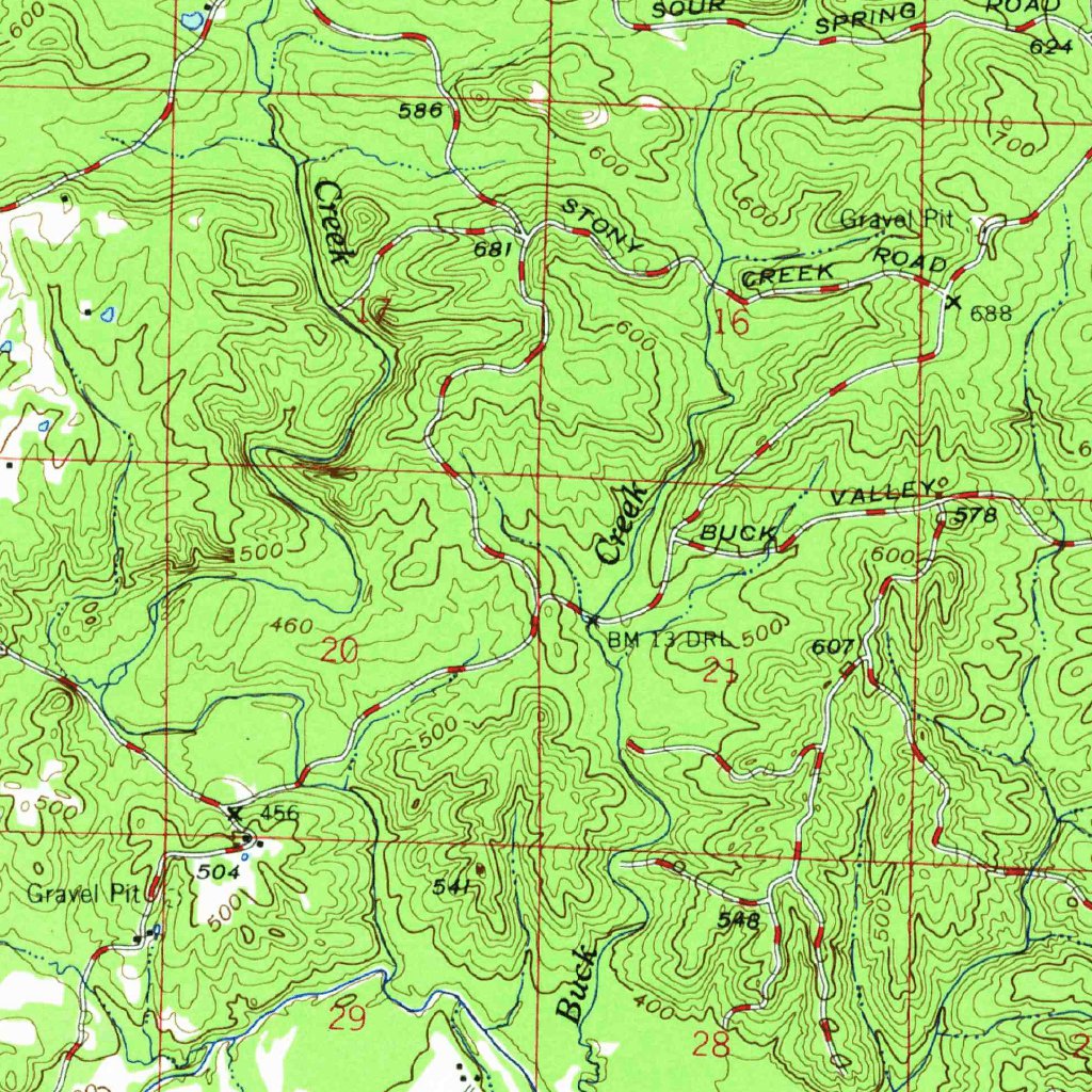 Center Point, AR (1972, 62500-Scale) Map by United States Geological ...