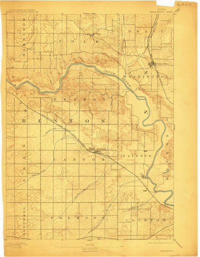 United States Geological Survey Center Point, IA (1899, 62500-Scale) digital map