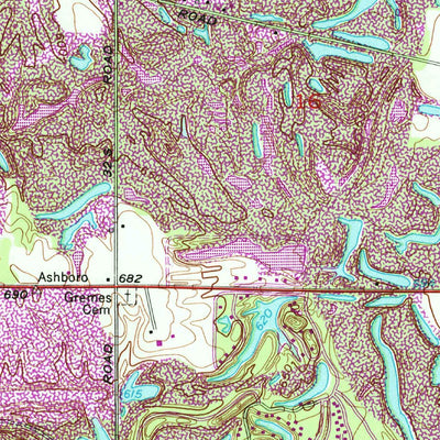 United States Geological Survey Center Point, IN (1957, 24000-Scale) digital map
