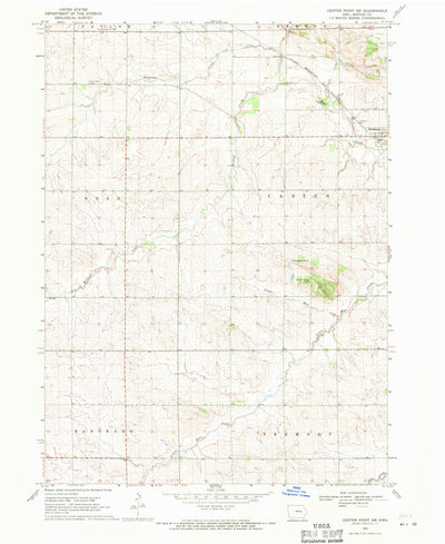 United States Geological Survey Center Point SW, IA (1968, 24000-Scale) digital map