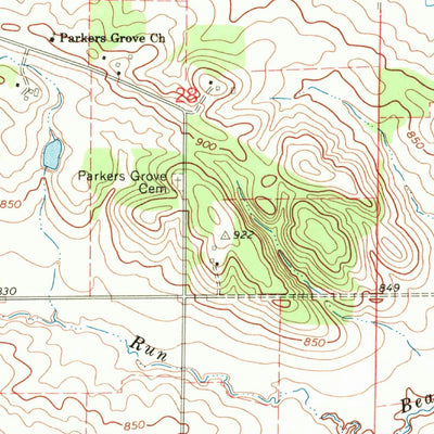 United States Geological Survey Center Point SW, IA (1968, 24000-Scale) digital map