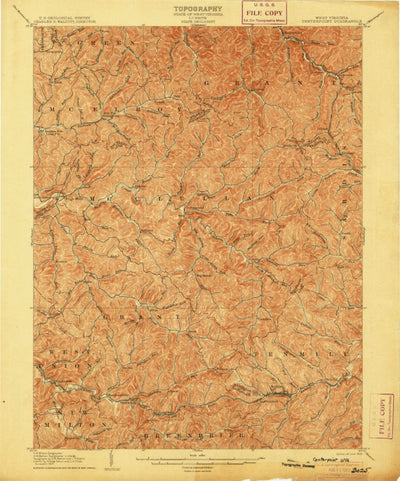 United States Geological Survey Center Point, WV (1905, 62500-Scale) digital map