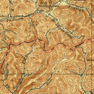 United States Geological Survey Center Point, WV (1925, 62500-Scale) digital map