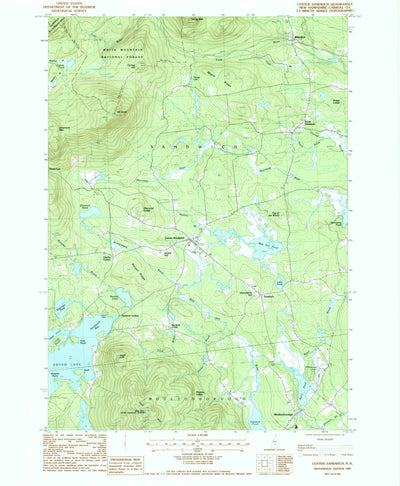 United States Geological Survey Center Sandwich, NH (1987, 24000-Scale) digital map